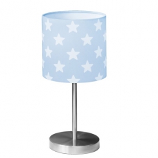 Tischlampe Star, hellblau mit wei�en Sternen