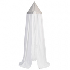 Betthimmel Romantic grau/wei�