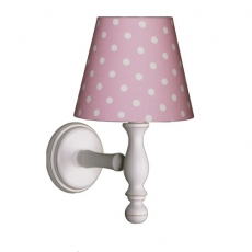 Wandlampe rosa Punkte