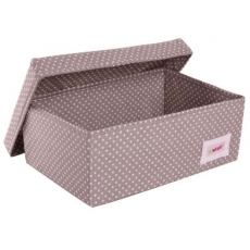 Aufbewahrungsbox Punkte taupe gro�