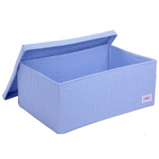 Aufbewahrungsbox hellblau Punkte gro�