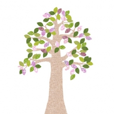 Tapetenbaum karo-rosa-grn