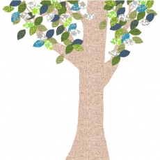 Tapetenbaum gro karo-blau-grn