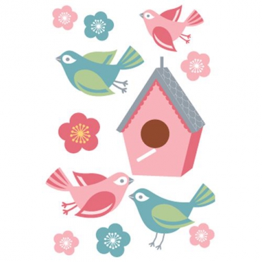 Wandsticker Vogelhäuschen