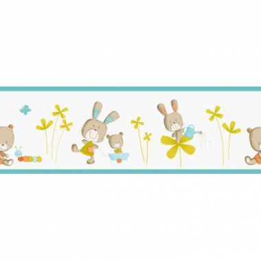 Bordüre Hase blau