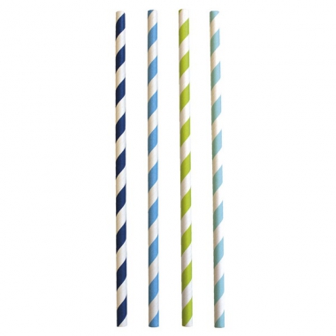 PARTY Trinkhalm blau