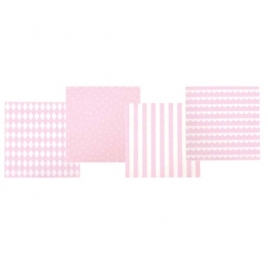 Servietten rosa weiß