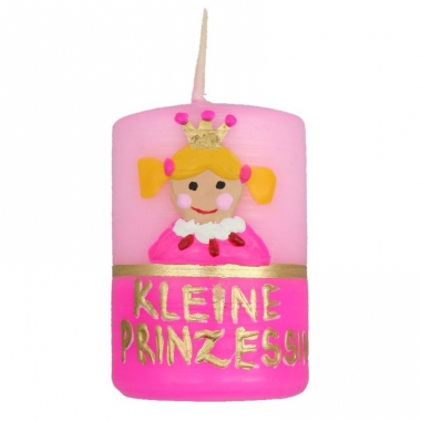 Stumpenkerze Prinzessin rosa