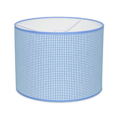 Pendellampe hellblau kleines Vichy Karo