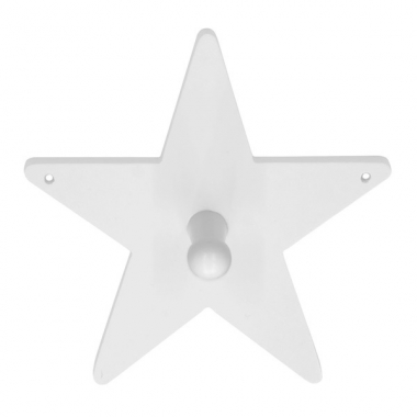 Kleiderhaken Stern weiß