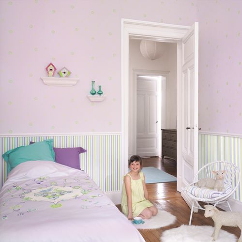 Rosa Gestreifte Tapete