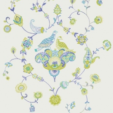 Tapete Paradiesvogel lila/grn