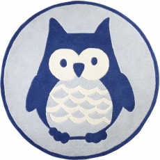 Teppich Eule blau