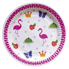 PARTY Pappteller pink Flamingo