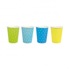 PARTY Becher Blau mit Punkten