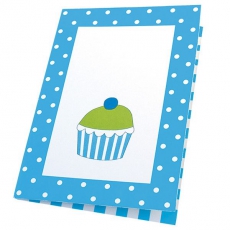 Einladungskarten blau Cupcake