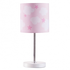 Tischlampe Wolken und Sterne rosa