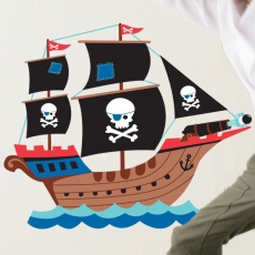 Wandaufkleber Piratenschiff