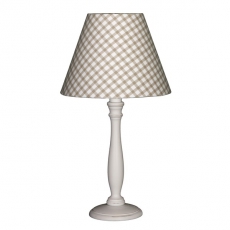 Tischlampe Karo beige