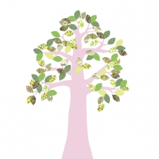 Tapetenbaum rosa-grn