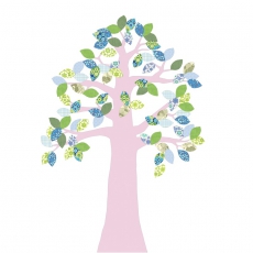 Tapetenbaum rosa-blau