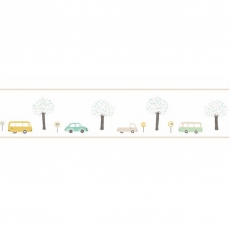 Happy Dreams Bordre Autos mint-gelb