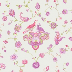 Tapete Paradiesvogel grn/pink