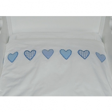 Babybettwsche Herzen hellblau Taftan
