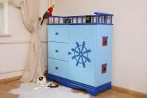 Kinderkommode Pirat blau XL