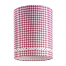 Lampe pink-wei-kariert schmal