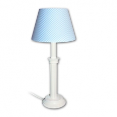 Tischlampe blau kariert