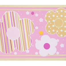 Bordre Babyzimmer Blumen rosa-gold