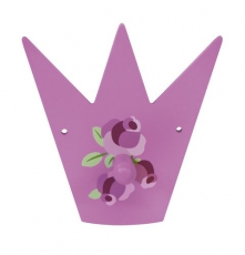 Kleiderhaken Krone mit Rose